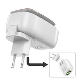 CARGADOR 3 PUERTOS USB 5V 3.4A(Max) LED Lamp USB 2-IN-1  iPhone Samsung