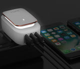 CARGADOR 3 PUERTOS USB 5V 3.4A(Max) LED Lamp USB 2-IN-1  iPhone Samsung