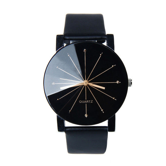 RELOJ DE ACERO con malla de cuero para hombre DE LUJO