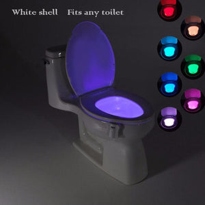 LUZ LED PARA TAZA DE BAÑO CON SENSOR DE ENCENDIDO AUTOMÁTICO 8 COLORES
