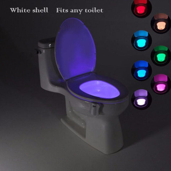 LUZ LED PARA TAZA DE BAÑO CON SENSOR DE ENCENDIDO AUTOMÁTICO 8 COLORES