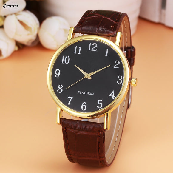 Reloj de Dama mod Retro malla en cuero