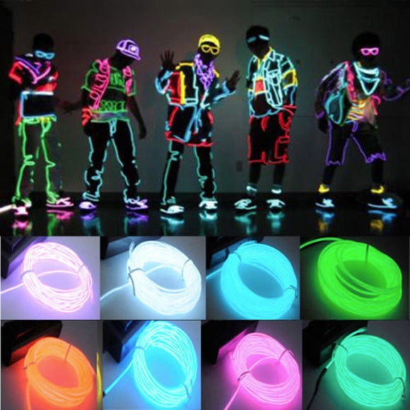 TIRA LED TUBO FLEXIBLE DE 3MTS LUZ NEÓN DECORACIÓN, FIESTAS, AUTOS